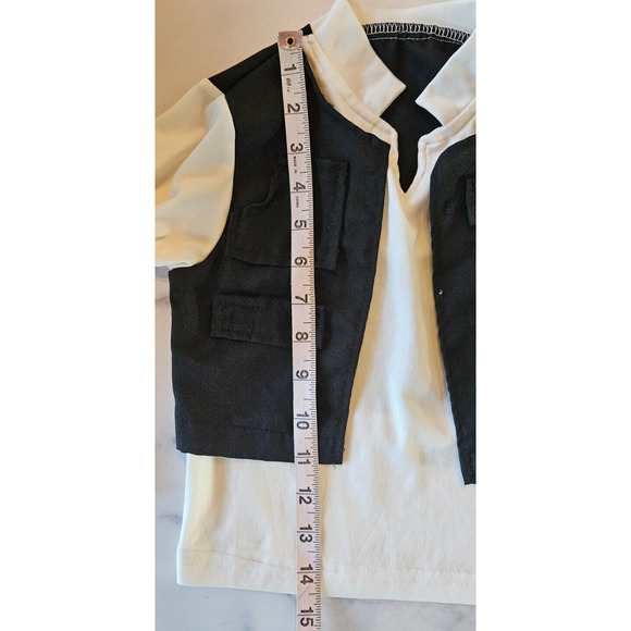 Star Wars Costume Toddler One Size Millennium Falcon Shirt Black White Vest Kids - Picture 6 of 8